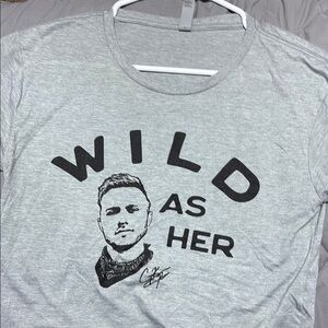 Next Level Apparel Gray Crop Top Wild As Her